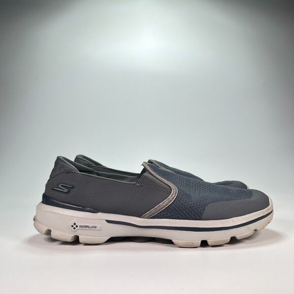 Skechers GO WALK 3 Slip On Grey Athletic Walking Shoes 53988 Men's Size 9 - Picture 1 of 11